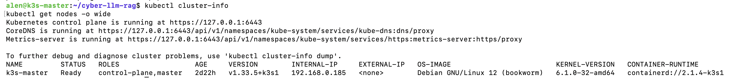 Cluster overview with GPU resources